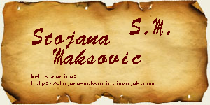 Stojana Maksović vizit kartica